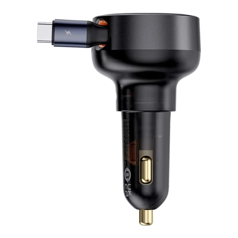 INCARCATOR auto Baseus Enjoyment Pro, 2 x USB Type-C, total output 60W, pt. bricheta auto, negru "C00057802111-01" - 6932172641658 — miniatură