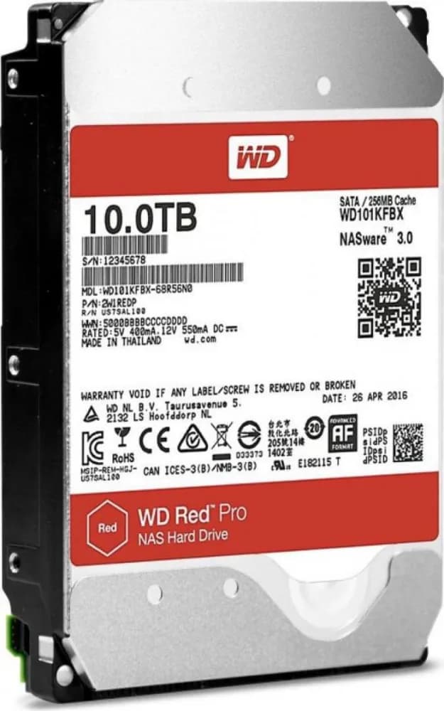 HDD NAS WD Red Pro, 10TB, 7200 RPM, 256MB, SATA III