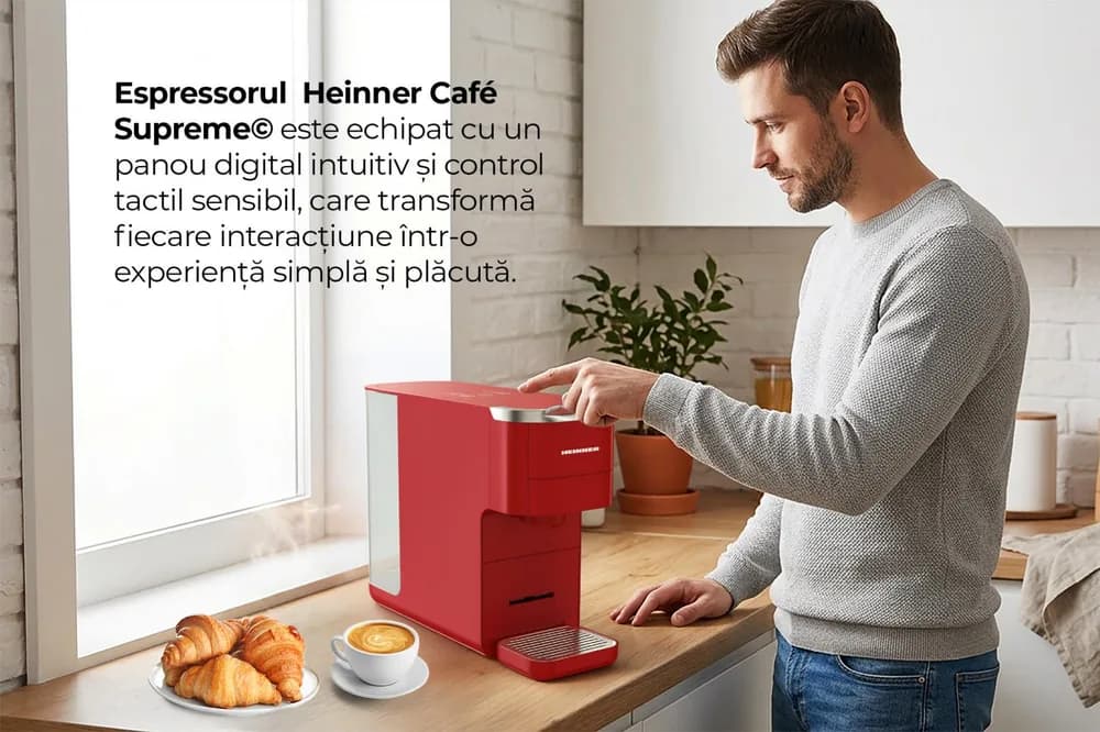 ESPRESSOR CU CAPSULE HEINNER CAFE SUPREME HEMC-DD15RED — miniatură
