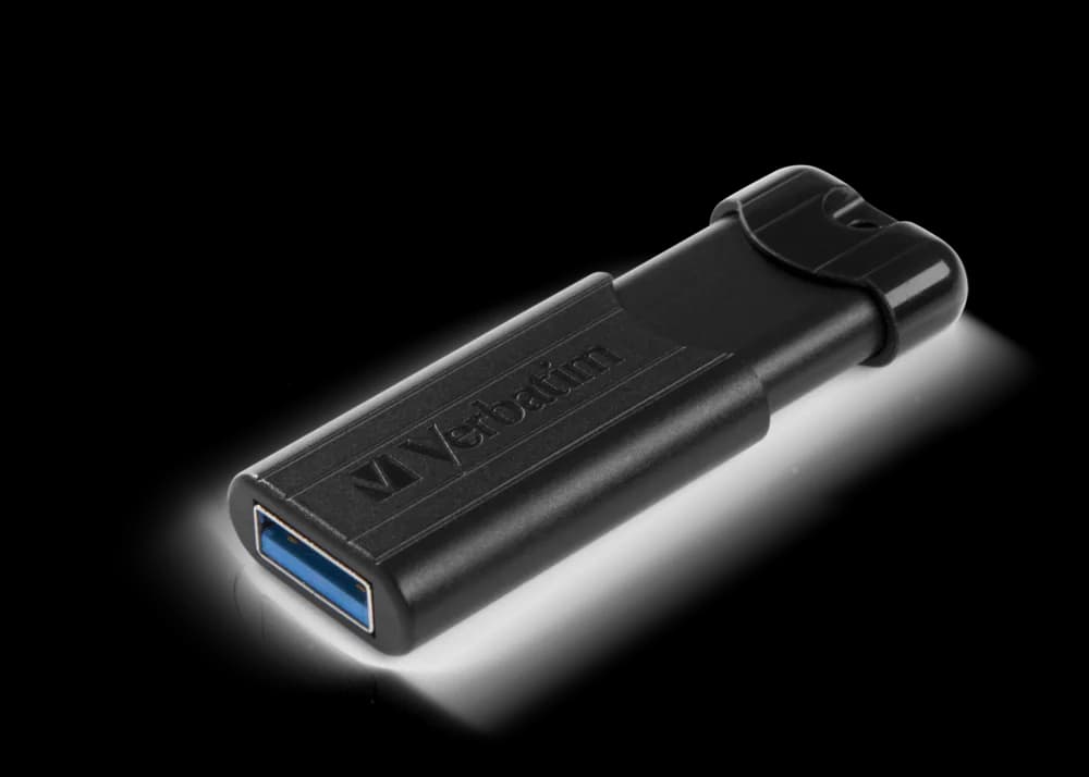 MEMORIE USB VERBATIM PINSTRIPE 32GB USB 3.0 NEGRU "49317" — miniatură