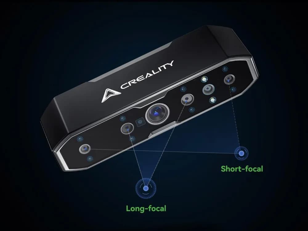 CREALITY 3D SCANNER CR-SCAN OTTER, Acuratete: pana la 0.02mm, Rezolutie 3D: 0.05-2mm, Viteza scanare:20fps, Alimentare: 5V 3A, Greutate: 390g, Color Mapping, IMU, Laser Clasa 1, Format iesire: OBJ/STL/PLY, Interfata: USB C/USB 2.0, Distanta lucru: 110-1000mm, Volum minim scanare: 10x10x10mm — miniatură