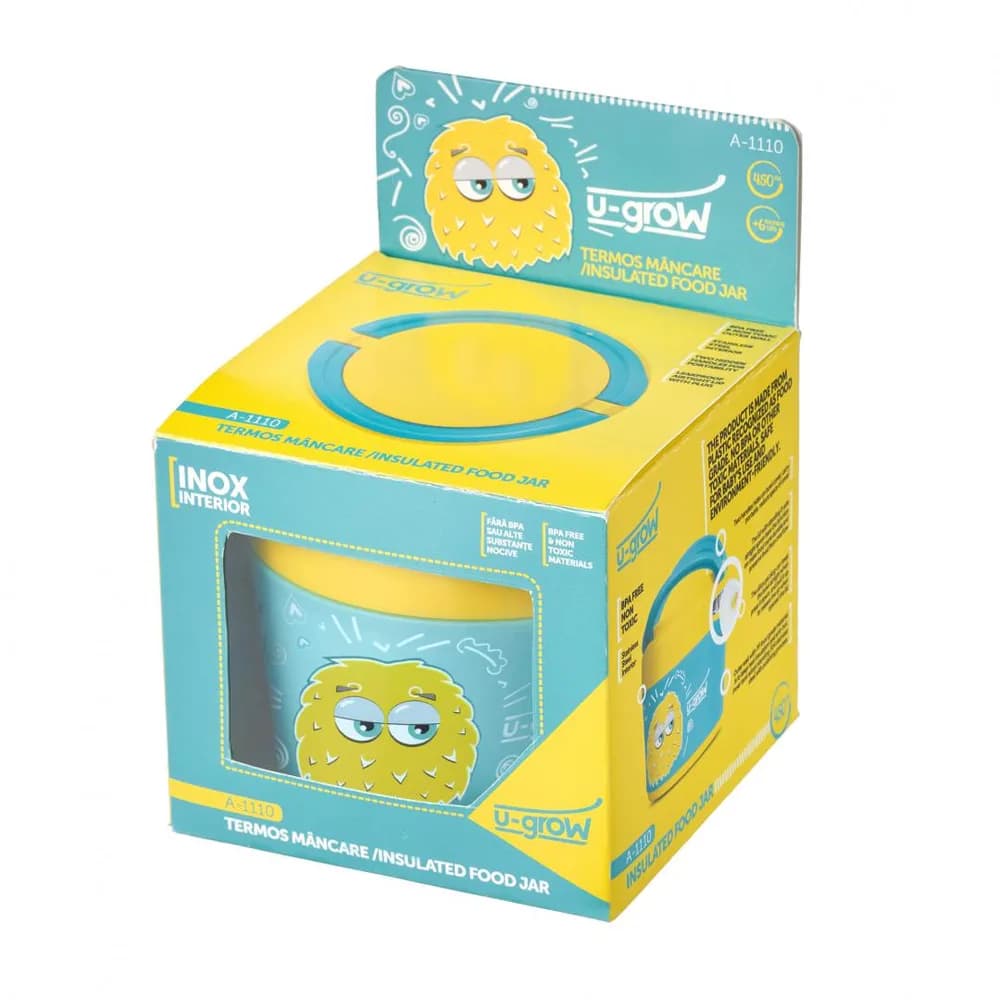 Recipient termic pentru pastrare mancare bebelusi U-Grow, 450 ml — miniatură