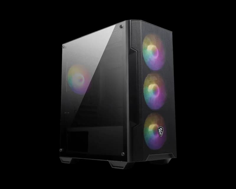 Carcasa MSI MAG Forge M100A, RGB, Micro Tower, Black