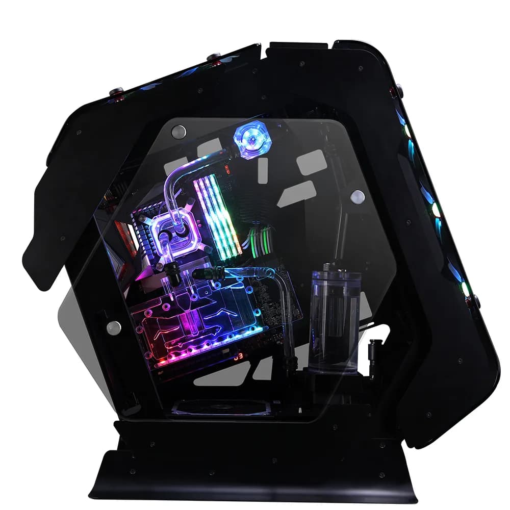 CARCASA Zalman "Z-Machine", middle tower, gaming, fara sursa, 5xfan inclus, USB Type-C x 1, USBx4, audio+mic, 7 sloturi expansiune, negru, "Z-Machine 500" — miniatură