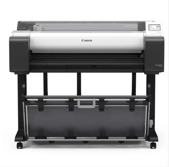 Plotter Canon TM-510M, Format A1, 24", 5 culori MBK/BK/C/M/Y, Rezolutie imprimare: 2.400 x 1.200 dpi, Densitate duza: 1.200 dpi x 2 linii, Limbaje imprimare: HP-GL/2, HP RTL, PDF (ver. 1.7), JPEG (ver. JFIF 1.02), CALS G4 (trimitere numai prin FTP), Interfata: USB, Retea, WI-FI, Memorie standard: 6