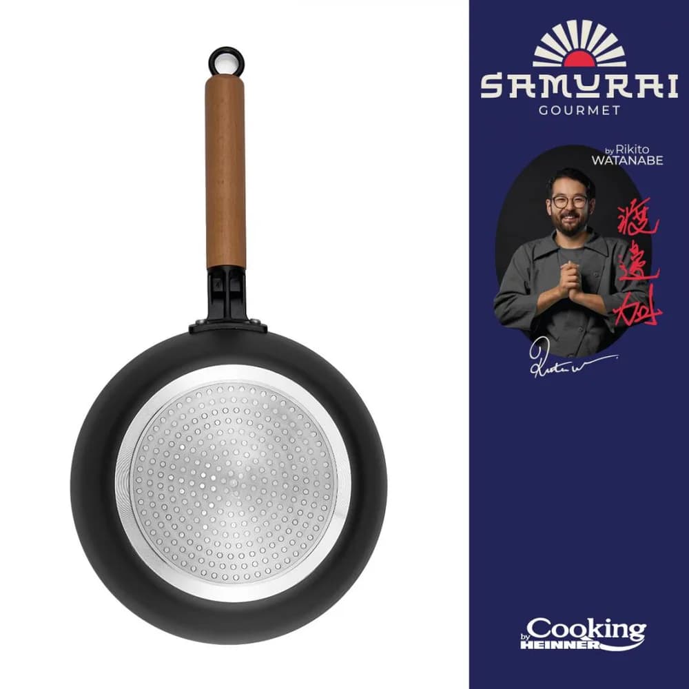 TIGAIE WOK + CAPAC 24X7.5 CM, RIKITO WATANABE, SAMURAI GOURMET, COOKING BY HEINNER — miniatură