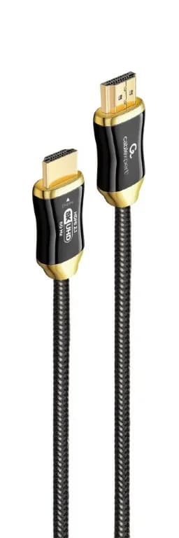 CABLU video GEMBIRD, HDMI (T) la HDMI (T), 20m, premium AOC (Active Optical Cable), conectori auriti, rezolutie maxima 8K (7680 x 4320) la 60 Hz, braided, retail, negru, "CCBP-HDMI8K-AOC-20M"