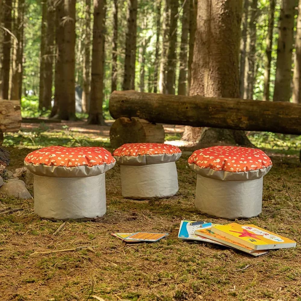 Set scaune Ciuperci de pădure (set de 4) - dimensiuni mici și mari — miniatură