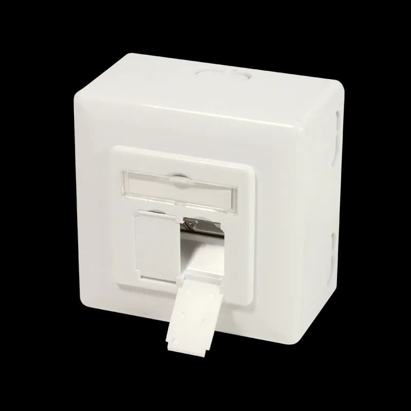 PRIZA RJ-45 aplicabila cu 2 iesiri LOGILINK pt. cablu FTP, Cat6A, RJ-45 (M) x 2, ecranat, plastic cu metal, pure white, 1 buc, "NP0124"