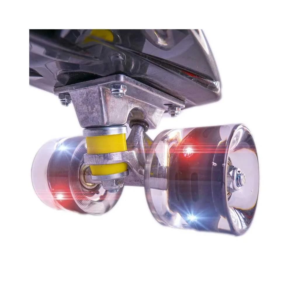 Placa skateboard cu roti silicon, led — miniatură