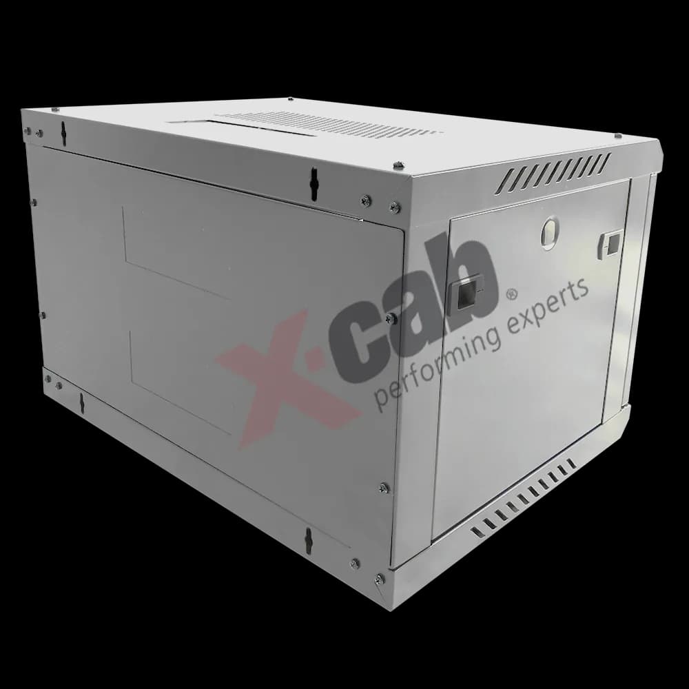 CABINETE Xcab metalic de perete 19", tip rack wallmount, 6U 600x450 mm, Xcab Gri "Xcab-6U45S.7035" — miniatură