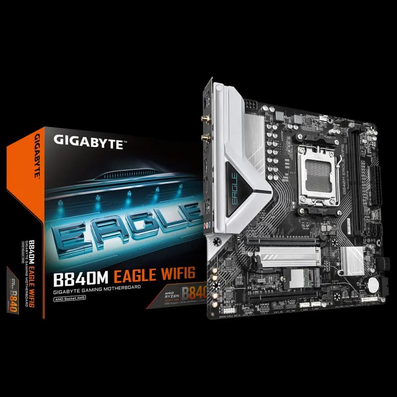 Placa de baza Gigabyte B840M EAGLE WIFI6, Socket AM5, DDR5, Micro-ATX