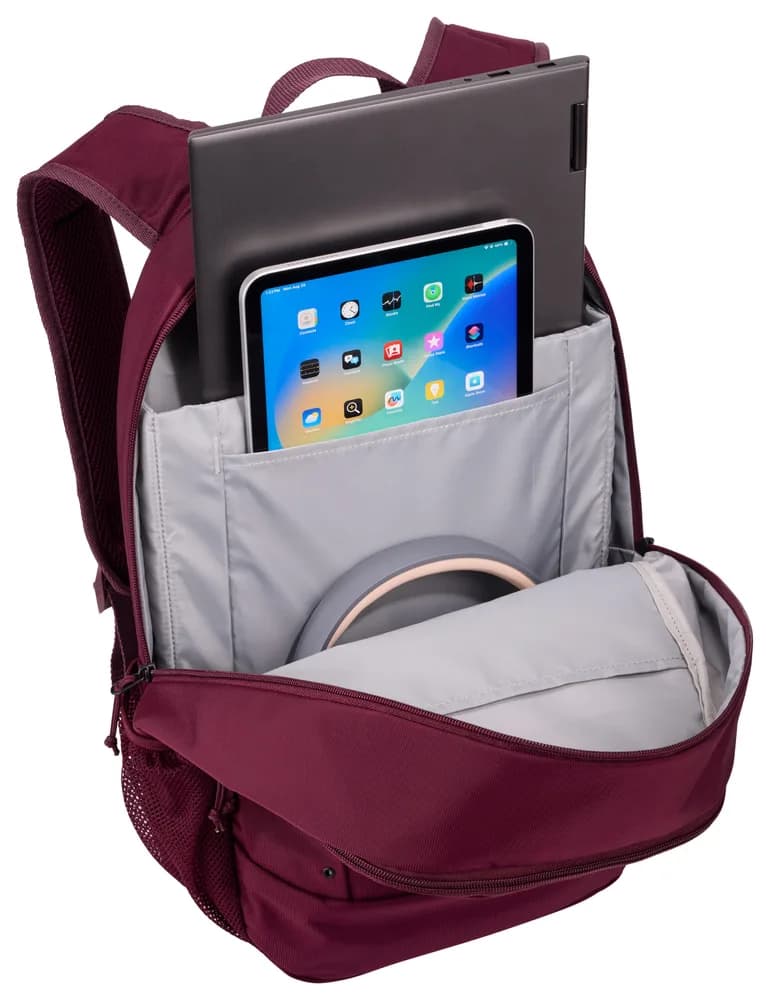 RUCSAC CASE LOGIC, pt. notebook de max. 15.6 inch, 2 compartimente, buzunar frontal | buzunar lateral x 2, waterproof, poliester, deep burgundy "WMBP115" 3205623 — miniatură