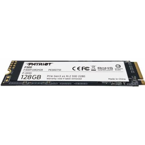 SSD PATRIOT, P300, 128GB, M.2, PCIe Gen3.0 x4, 3D TLC Nand, R/W: 1600 MB/s/600 MB/s MB/s, "P300P128GM28" — miniatură