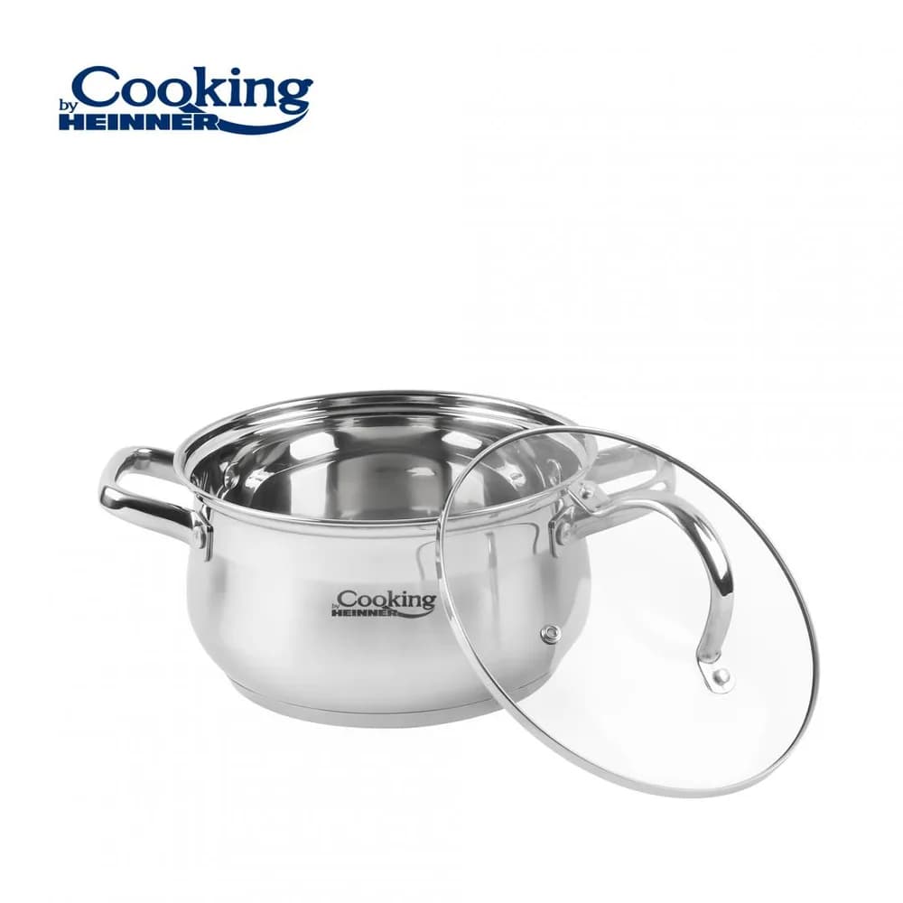 SEMIOALA INOX+CAPAC 18 X 10.5 CM, 2.6 L, AMIRA, COOKING BY HEINNER — miniatură