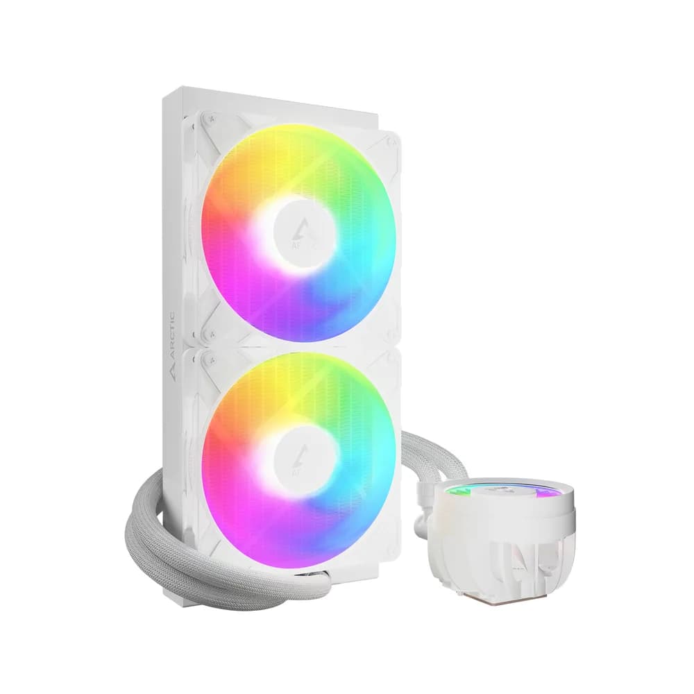 COOLER Arctic "Liquid Freezer III Pro 280 A-RGB", skt. LGA1851, LGA 1700, AM4, AM5, racire cu lichid, 2 x 140mm P14 Pro ARGB, 800 - 2800 RPM, ARGB, alb "ACFRE00187A" — miniatură