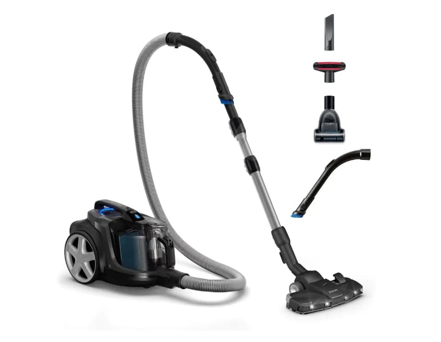 Aspirator fara sac Philips Seria 7000, tehnologie PowerCyclone 8, 900W, filtru alergenic H13, cap de aspirare Triactive + LED, perie miniTurbo pentru parul animalelor, sistem Allergy Lock