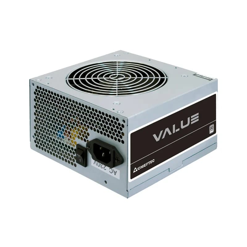 SURSA Chieftec Value 500 W, non-modulara, certificare 80 Plus, ventilator 120mm, CPU 4+4 pin x 1, PCI-E 6+2 pin x 1, SATA x 3, "APB-500B8"