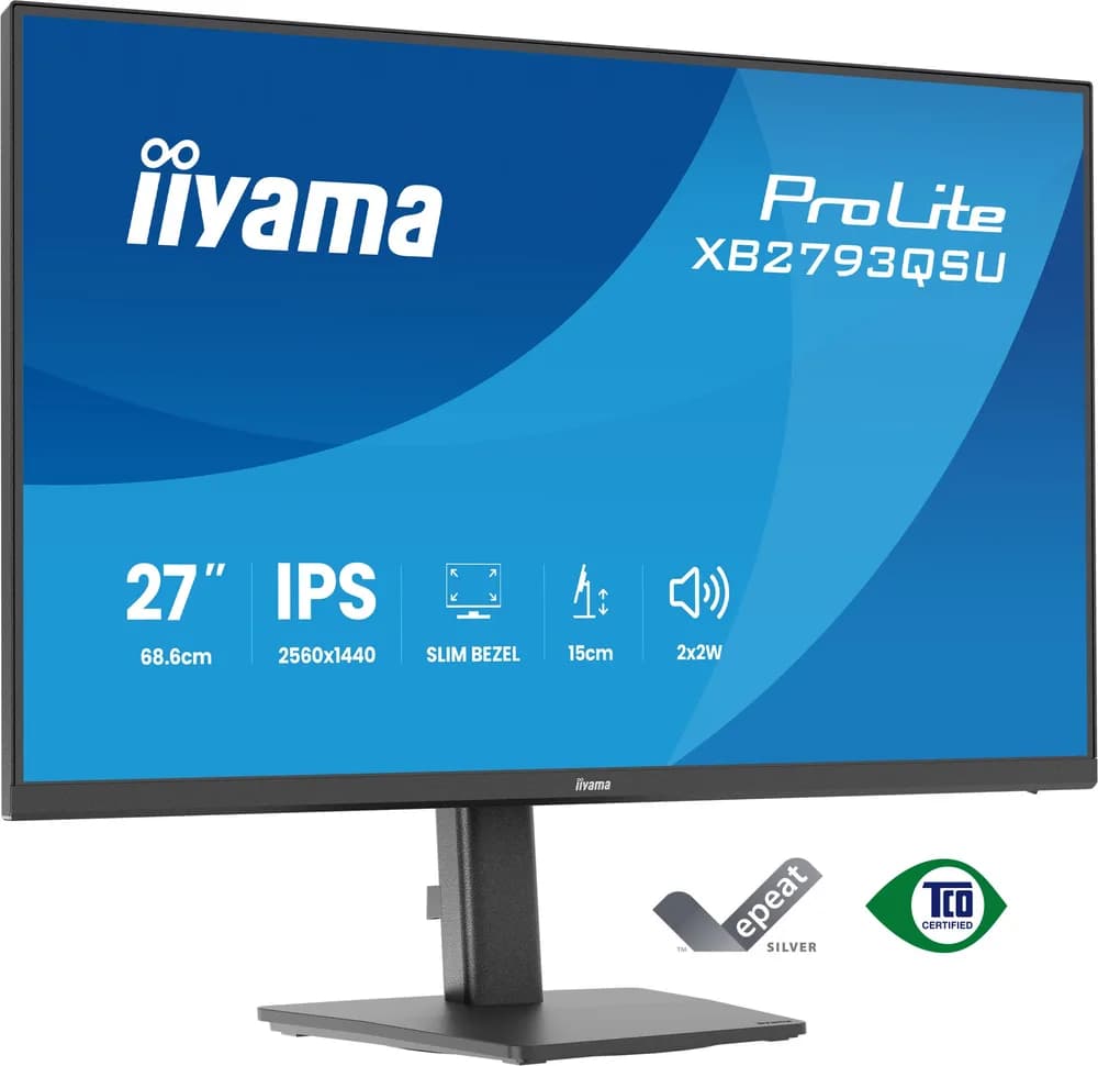 IIYAMA Monitor LED XB2793QSU-B1 27" 2560 x 1440 75Hz IPS 350cd 1ms HDMI DP USB HUB height, swivel, tilt, pivot Pro "XB2793QSU-B1"