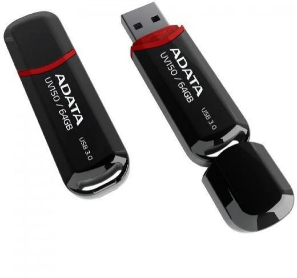 Memorie USB ADATA DashDrive UV150 64 GB, USB 3.2, Negru — miniatură