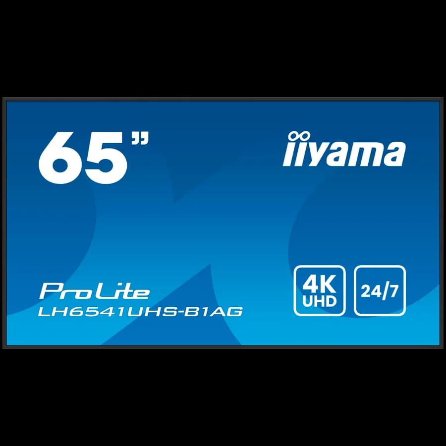 65" 3840x2160, 4K UHD IPS panel, 1% Haze, Landscape and Portrait mode, Speakers 2x 10W, 3x HDMI, 500cd/m2, Media Play USB Port, Control LAN / RS232C, VESA 500x500 -wallmount included "LH6541UHS-B1AG"