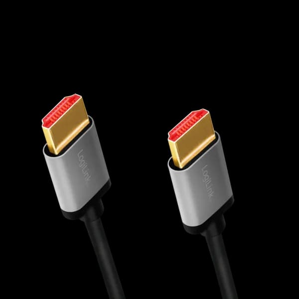 CABLU video LOGILINK, HDMI (T) la HDMI (T) 2.1, 1m, conectori auriti, rezolutie maxima 8K (7680 x 4320) la 60 Hz, aluminiu, triplu ecranaj, negru-gri, "CHA0104"