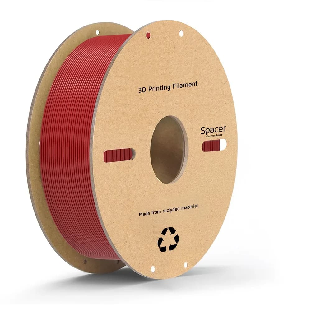FILAMENT Spacer pt. imprimanta 3D - PETG, 1.75mm diamentru, 1Kg / bobina, topire 225-255 grC, red, "SPPF-3DP-PETG1.75-01-RD"