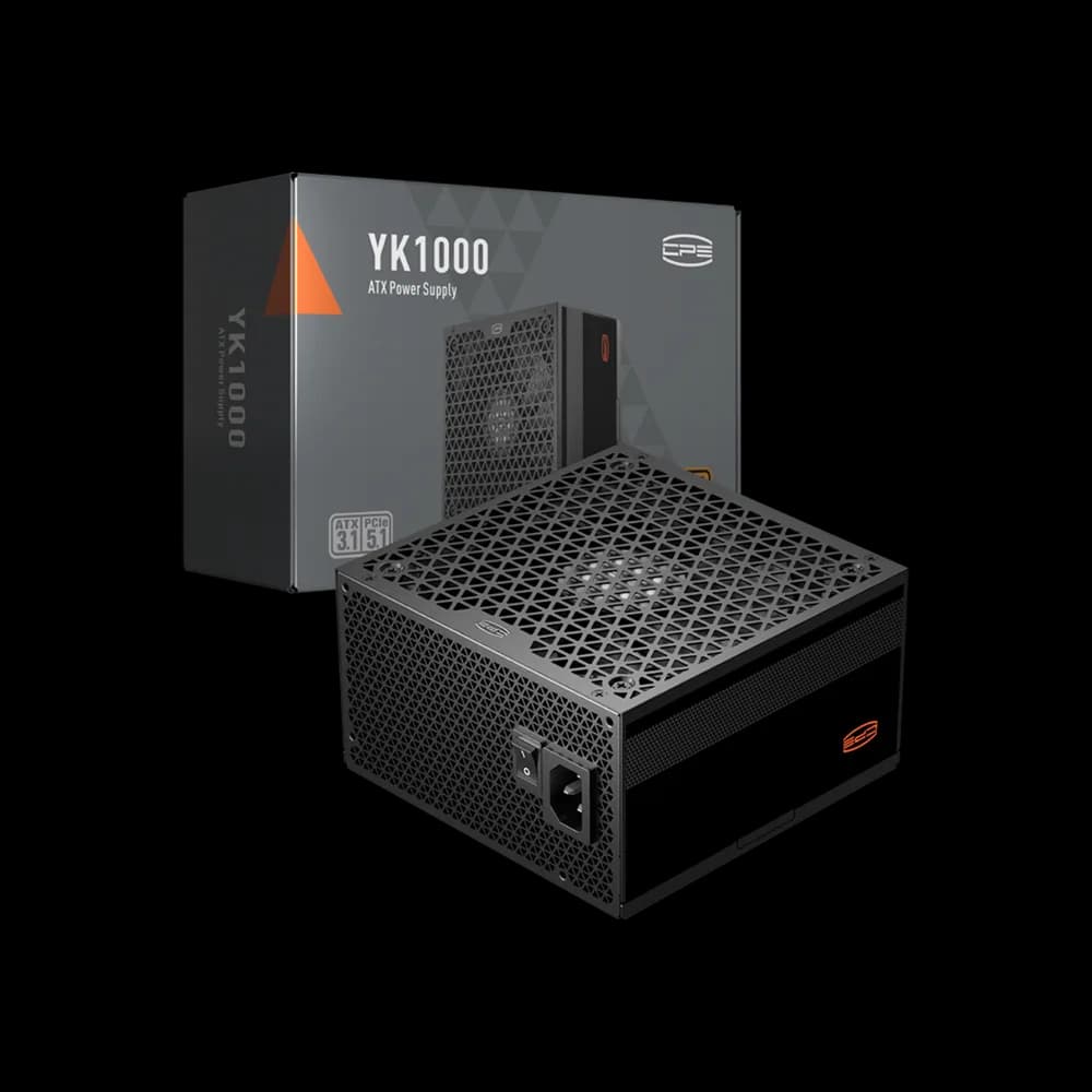SURSA PCCooler "YK1000", 1000W, certificare 80Plus Bronze, non-modular, active PFC + DC to DC, fan 135mm, negru, "P5-YK1000-B1H" — miniatură