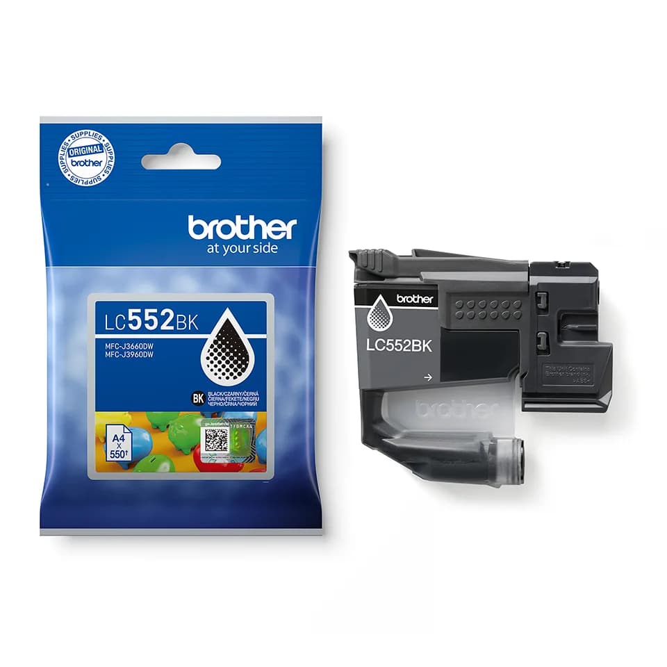 Cartus Cerneala Original Brother Black, LC552BK, pentru MFC-J3660DW|MFC-J3960DW|0.55K, incl.TV 0.8 RON, "LC552BK" — miniatură