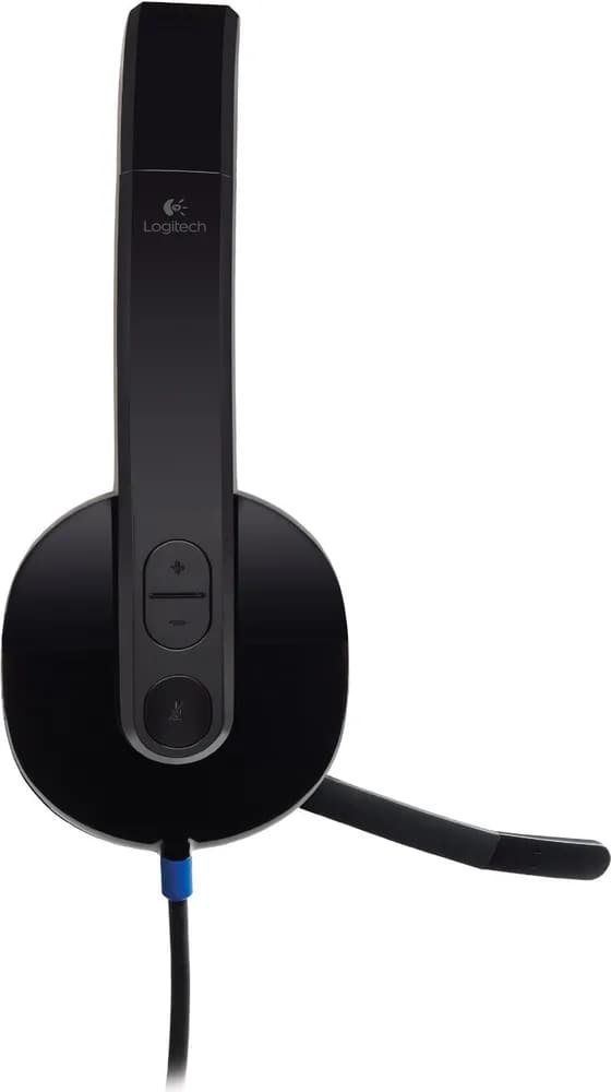 CASTI Logitech, "H540", cu fir, standard, utilizare multimedia, call center, microfon pe brat, conectare prin USB 2.0, negru, "981-000480" — miniatură