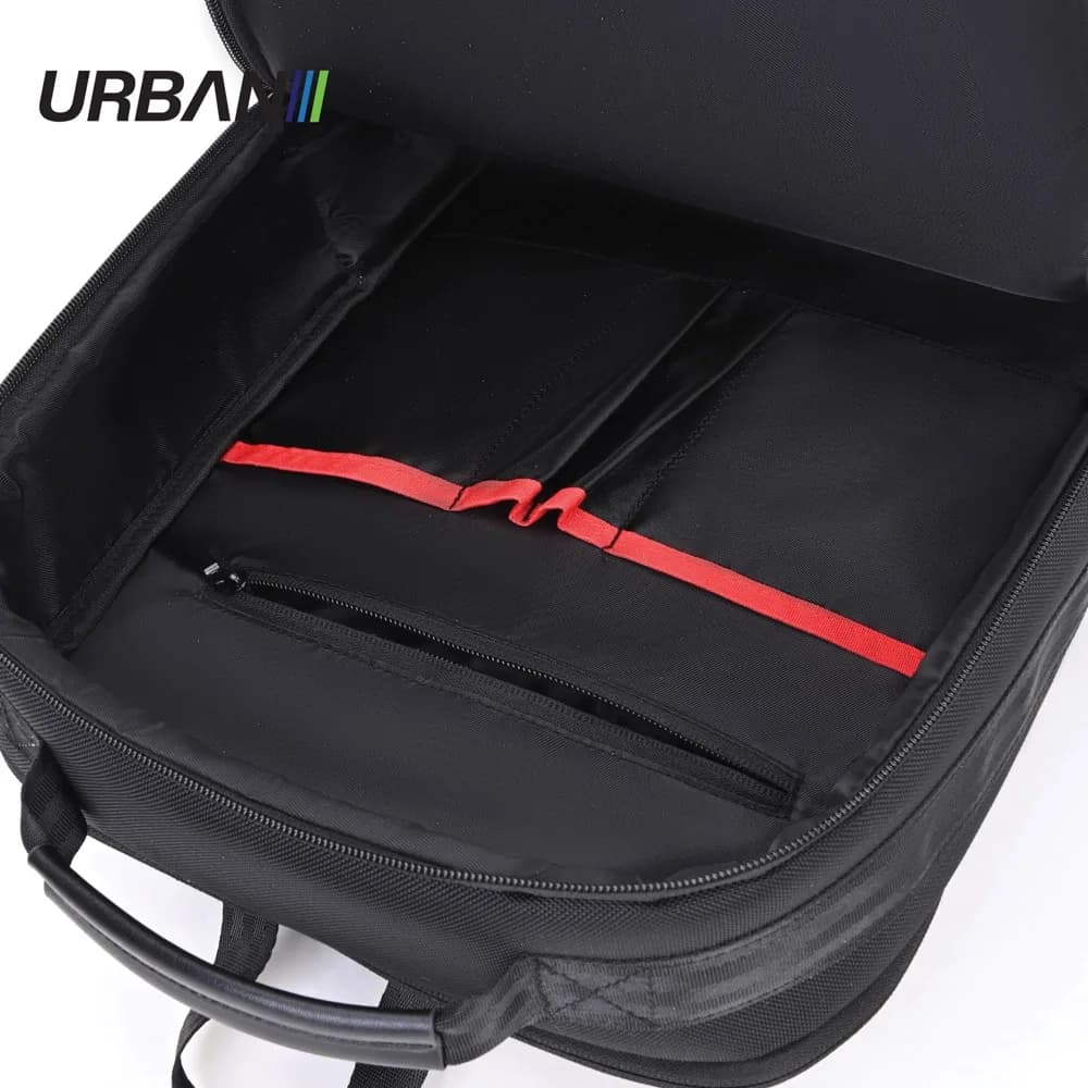 Ghiozdan compartiment laptop, URBAN BLACK, 43x29x12 cm - OFFISHOP — miniatură