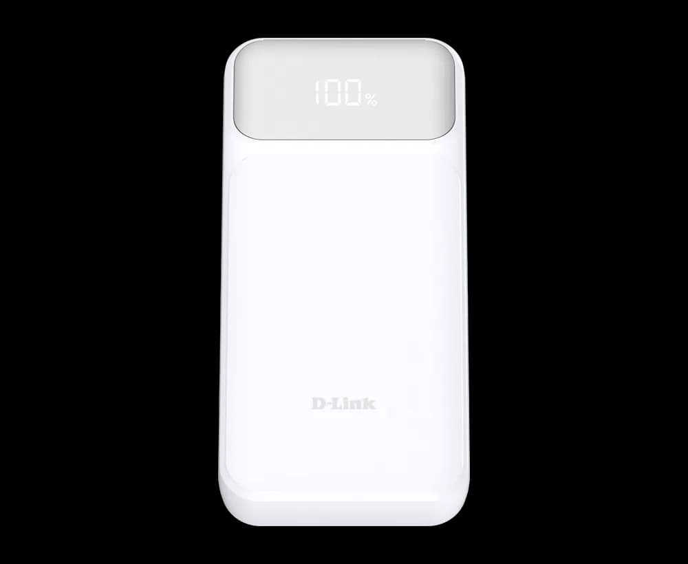 POWER BANK D-Link, 20000mAh 65W max, USB PD 3.0 si QC 3.0, 2 x USB Type-C, 1 x USB, dimensiuni 144 x 69 x 29 mm, alb "DPP-201"