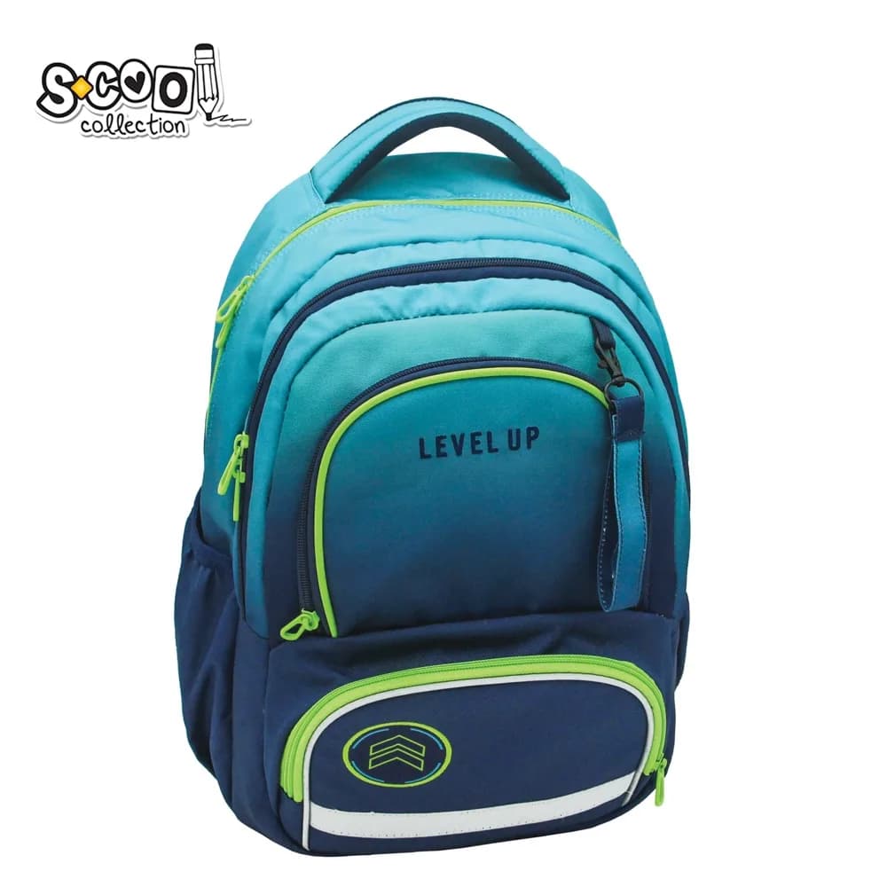 Ghiozdan ergonomic, compartiment laptop, 42x31x16 cm, LEVEL UP - S-COOL