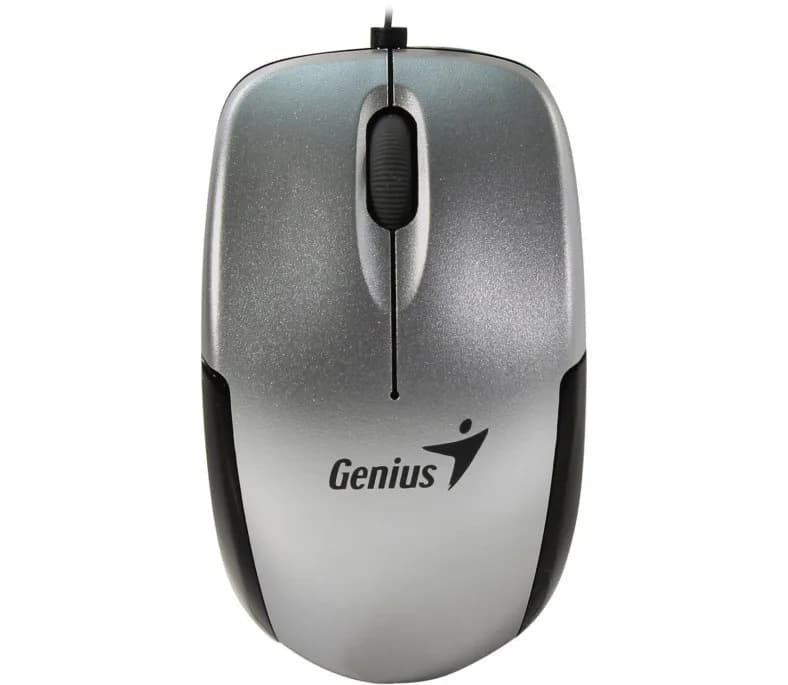 MOUSE Genius, "Micro Traveler V2", PC sau NB, cu fir, USB, optic, 1200 dpi, butoane/scroll 3/1, gri, "31010125102" — miniatură