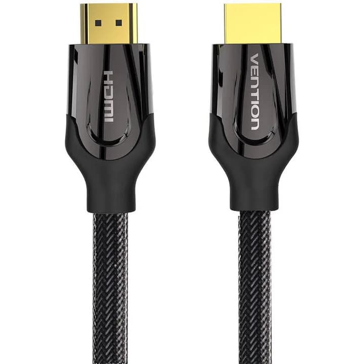 Cablu video Vention,HDMI(T) la HDMI(T),1m, rez max 4K 60Hz/1080p 60Hz,conectori auriti,cupru placat cu argint,invelis PVC si nylon braided,negru,"VAA-B05-B100"- 6922794718692