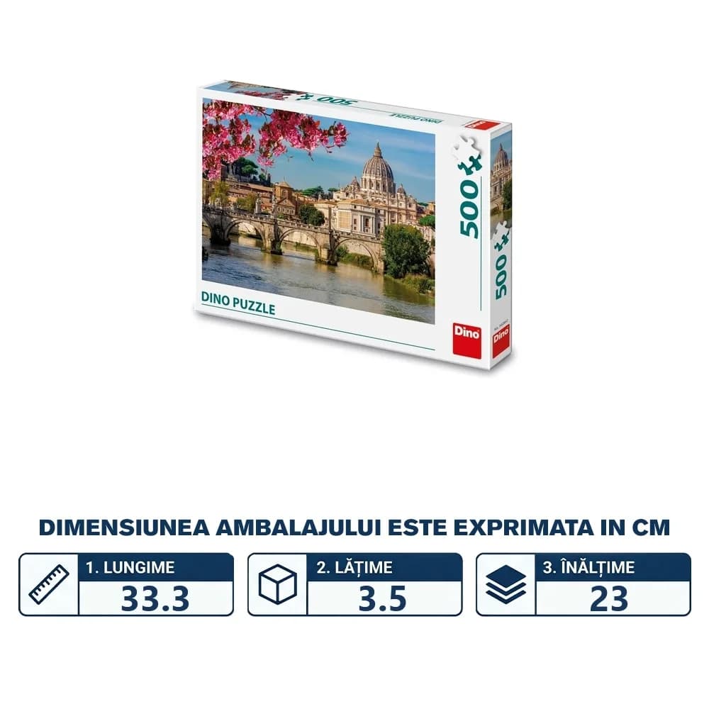 Puzzle 500 piese, Bazilica Sfantul Petru - DINO TOYS — miniatură