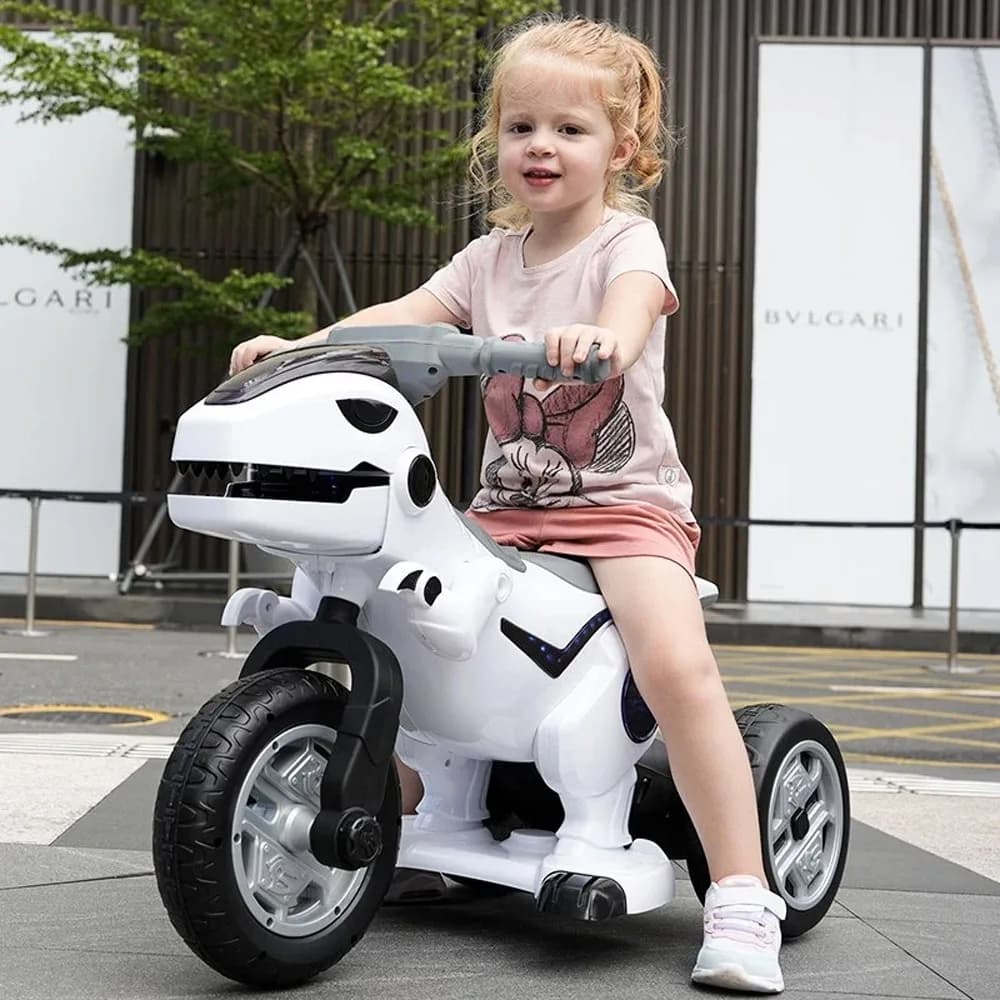 Motocicleta dinozaur cu acumulator, 2 motoare, 12V, 5A — miniatură