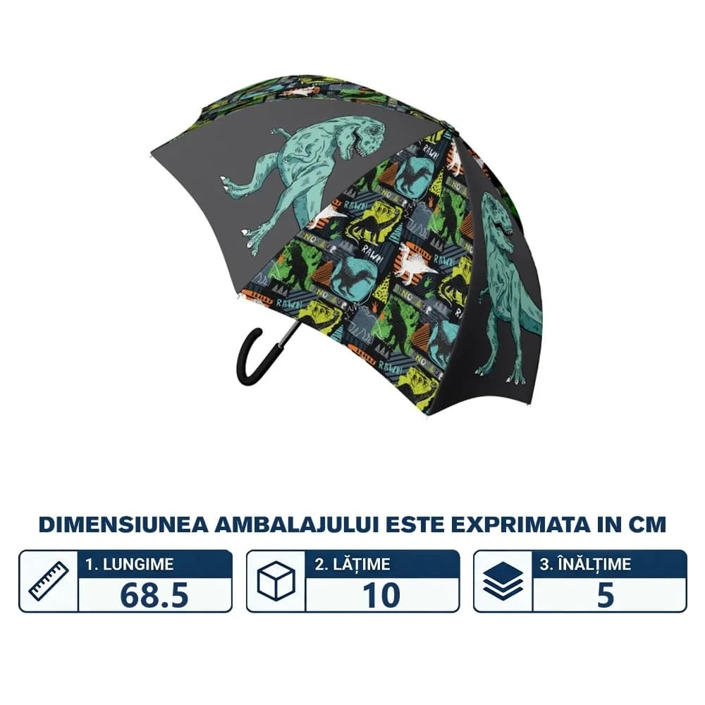 Umbrela copii, RAWR, 48.5 cm - S-COOL — miniatură