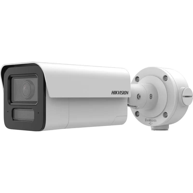 Camera de supraveghere IP Bullet 4MP Hikvision IDS-2CD5T47G2/V-XS(4MM), lentila fixa 4mm, iluminare min: Color: 0.0014 Lux @ (F1.0, AGC ON),B/W: 0.0005 Lux @ (F1.0, AGC ON),B/W: 0 Lux cu lumina alba, IR 80m, microfon incorporat, difuzor incorporat, interfata audio: 1/1, alarma: 1/1, 1x RS-485, slot