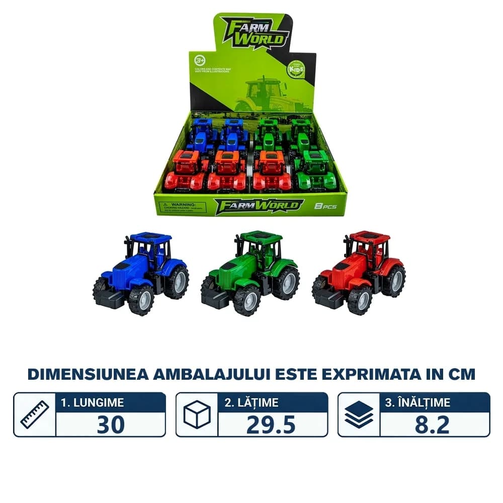 Tractoare frictiune, 8 buc/display — miniatură