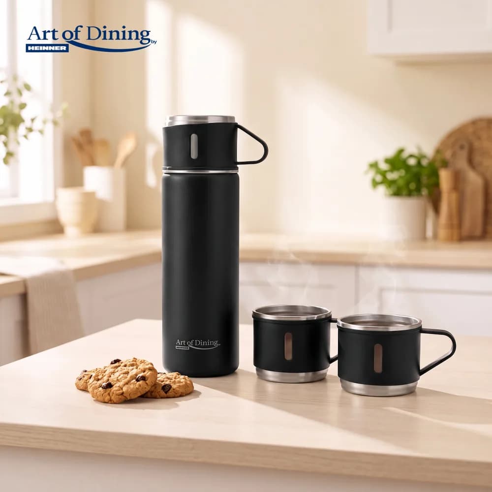 SET TERMOS QUATTRO SIP NEGRU, COOKING BY HEINNER — miniatură