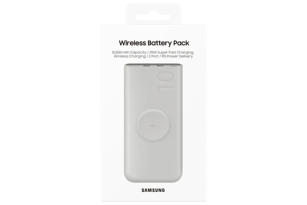 Baterie externa 2 x USB Type C, 10000 mAh, 25W, Wireless Bej "EB-U2510XUEGEU" — miniatură
