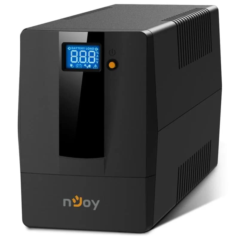 UPS nJoy Horus Plus 800, 800VA/480W, Afisaj LCD cu ecran tactil,2 Prize Schuko cu Protectie, Repornire Automata, RJ11 protectie pentru linia de telefon/modem, Posibilitatea de monitorizare si control prin USB, LAN si internet, port de comunicare USB, rata de eficienta pana la 90%