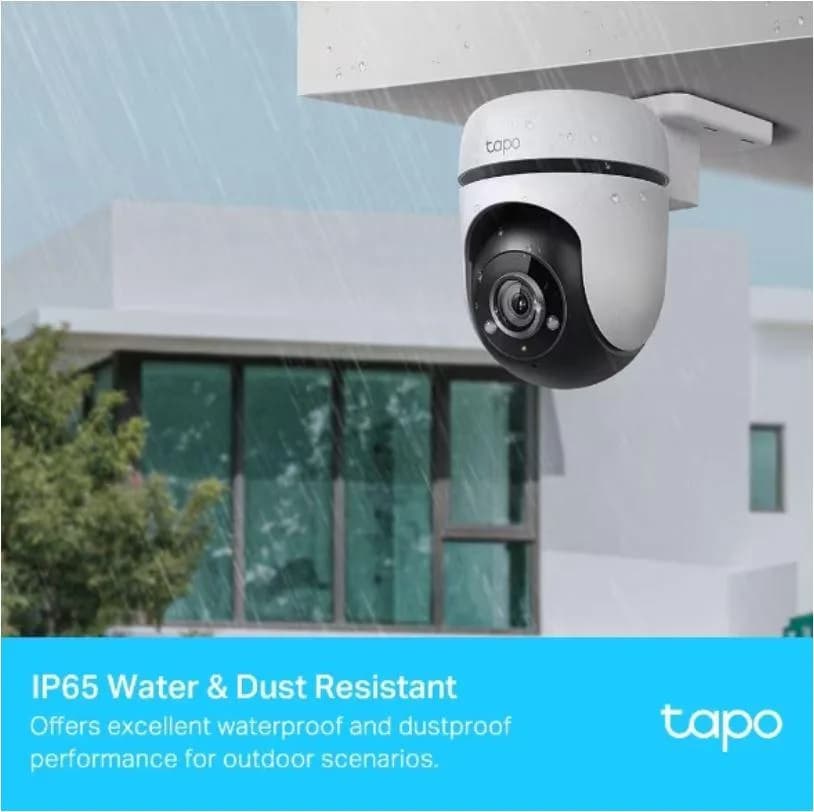 CAMERA IP Exterior TP-LINK, FHD 1920x1080, IP65, dist. IR 30 m, Pan/Tilt, wireless, microfon, carcasa plastic, slot SD card da, "Tapo C500" — miniatură