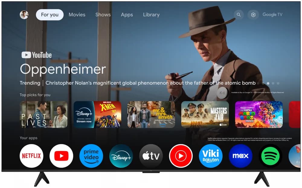 Televizor TCL QLED 85T69C, 215 cm, Smart Google TV, 4K — miniatură