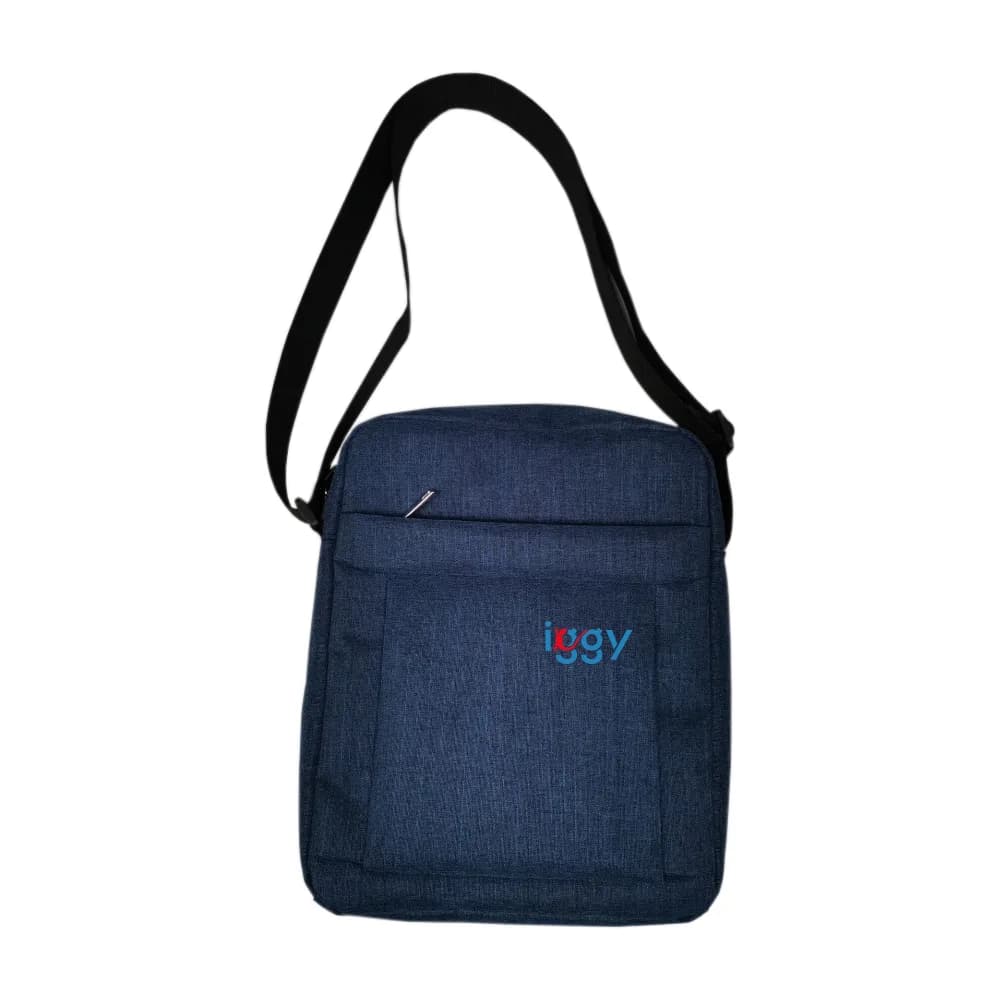GEANTA CROSSBODY Iggy,1 bretea, 1 compartiment principal,1 compartiment frontal, 21x26x5.6cm, polyester,albastru "IGSB-CROSS-BL" — miniatură