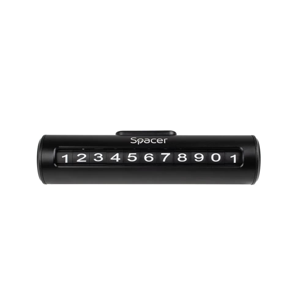 SUPORT numar de telefon parbriz Spacer, Functie ascundere numar, Negru, "SPAA-PHNR-01" — miniatură