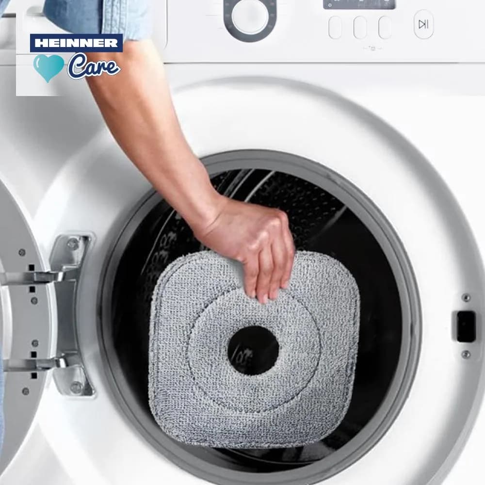 SET TREI REZERVE CURATENIE MOP PLAT MEGA CLEAN 360, HEINNER CARE — miniatură