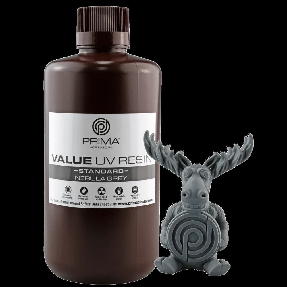 Rășină 3D PrimaCreator Value UV / DLP – 1 kg – Nebula Grey