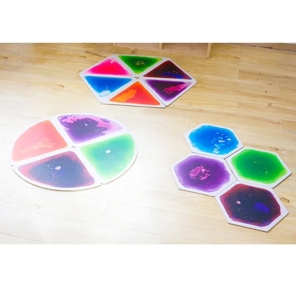 Placă de podea hexagonală cu lichid (set de 4) — miniatură